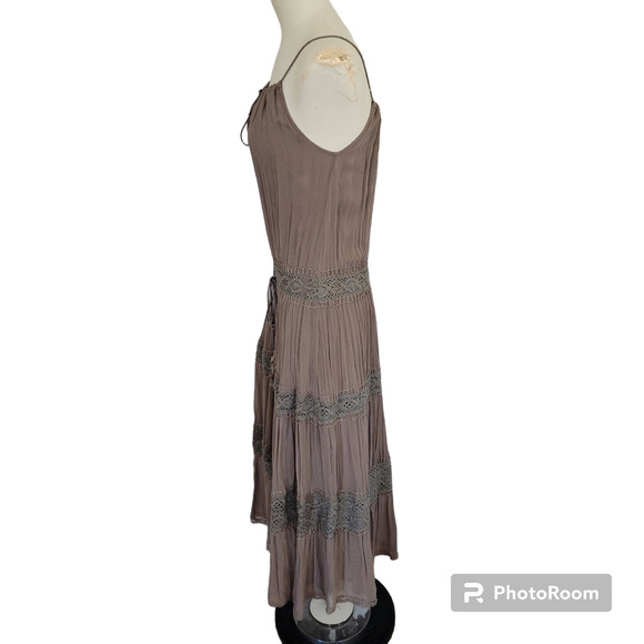 Zara Woman Chiffon Bohemian Sheath Dress - Picture 2 of 10